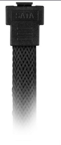 Sharkoon Kabel SATA III, wtyczka kątowa, 45 cm, czarny (4044951016495)