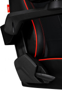 Fotel gamingowy Yumisu 2049 (czarno-czerwony) skóra