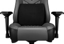 Fotel gamingowy Yumisu 2053 (szaro-czarny) skóra