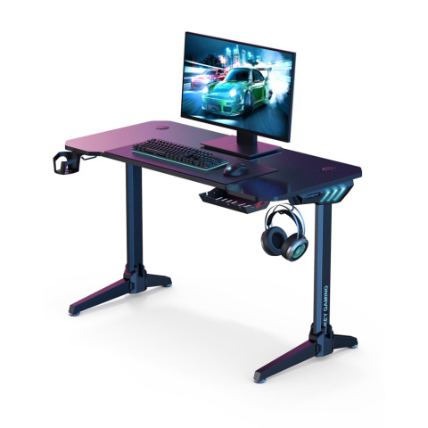 Ergonomiczne biurko gamingowe Aukey LY113 45’’ czarne z oświetleniem RGB