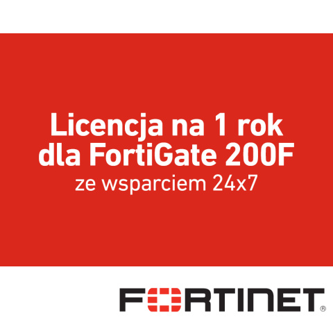 Licencja na 1 rok dla FortiGate 200F ze wsparciem 24x7 (FC-10-F200F-950-02-12)