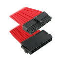 BitFenix Przedłużacz ATX 24-Pin 30cm - czerwono-czarny (BFA-MSC-24ATX30RK-RP)