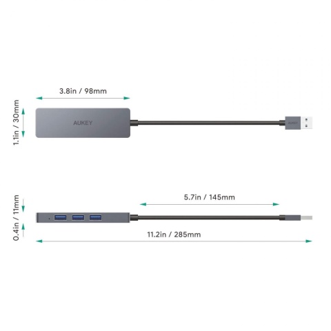 Hub USB Aukey CB-H36 4x USB 3.0