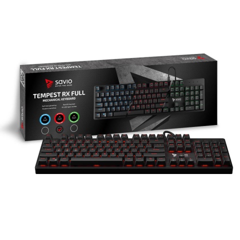 Klawiatura Savio Tempest RX FULL RED
