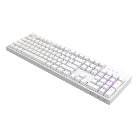 Klawiatura Dark Project One KD104A White PBT Gateron Mechanical Yellow