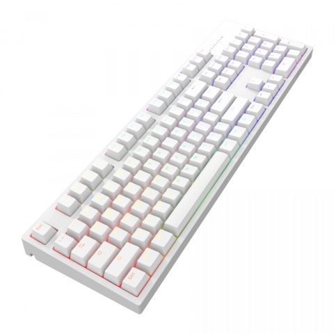 Klawiatura Dark Project One KD104A White PBT Gateron Mechanical Yellow