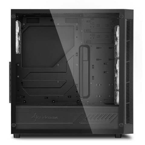 OBUDOWA SHARKOON TG5 GREEN TEMPERED GLASS