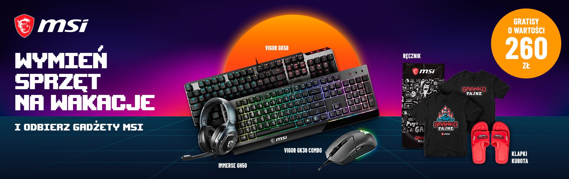 MSI promocja Wymień sprzęt na wakacje