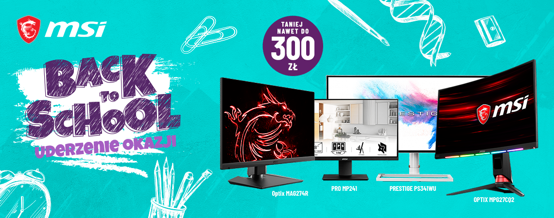 Promocja monitory MSI w Blackwhite